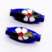 Cloisonne Beads, Zinc Alloy, with enamel, fashion jewelry & DIY, blue 