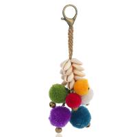 Chaîne fourrure animale Key, Fil ciré de Thaïlande, avec Coquilles-Fossile & Peluche, Placage, bijoux de mode & pour femme, plus de couleurs à choisir, Vendu par brin