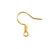 Stainless Steel Hook Earwire, Brass, plated, DIY 