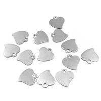 pendentifs de cœur en inox , acier inoxydable, coeur, Placage de couleur argentée, DIY, argent Vendu par lot