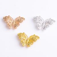 Brass Hair Accessories DIY Findings, Butterfly, plated 