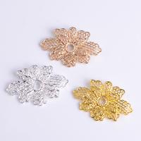 Brass Hair Accessories DIY Findings, Flower, plated 