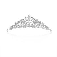 Bridal Tiaras, Zinc Alloy, with Clear Quartz, plated, fashion jewelry & for woman 