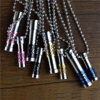 Acier titane Pendentif bouteille de parfum, Placage, normes différentes pour le choix & avec strass, plus de couleurs à choisir, Vendu par PC