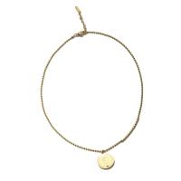 Collier de bijoux de titane, Acier titane, avec 1.96 inch chaînes de rallonge, Placage de couleur d'or, pour femme Environ 15.74 pouce, Vendu par brin