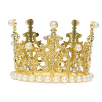 Bridal Tiaras, Zinc Alloy, with Plastic Pearl, Crown, plated 