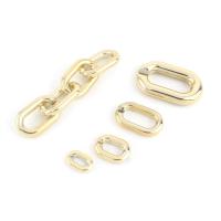 Anillo lazo plástico, chapado en color dorado, Bricolaje & diverso tamaño para la opción, dorado, 100PCs/Bolsa, Vendido por Bolsa