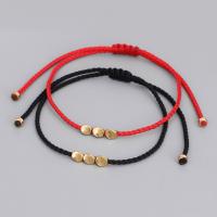 Fashion Jewelry Bracelet, Cotton Thread, with Brass 