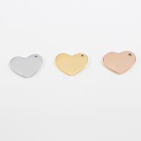 pendentifs de cœur en inox , acier inoxydable, coeur, DIY, plus de couleurs à choisir Environ 1.5mm Vendu par lot