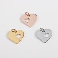 Stainless Steel Heart Pendants, plated, DIY 