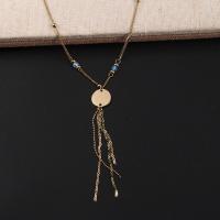 Stainless Steel Jewelry Necklace, plated, fashion jewelry & for woman, gold, 42+6cm 