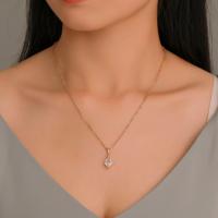 Brass Cubic Zirconia Necklace, with Cubic Zirconia, fashion jewelry 