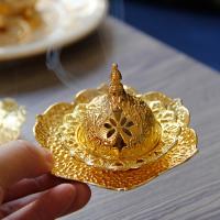 Buy Incense Holder and Burner in Bulk , Brass, plated, for home and office & durable & Mini, pink 