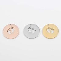 Stainless Steel Pendants, Round, DIY 22mm Approx 1.9mm 