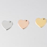 Stainless Steel Heart Pendants, DIY Approx 1.7mm 