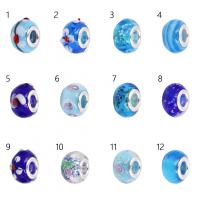 Art und Weise Lampwork European Beads, rund, DIY, keine, 10x14mm, 100PCs/Tasche, verkauft von Tasche