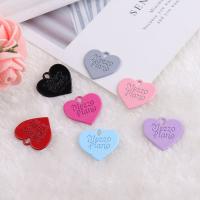 Zinc Alloy Heart Pendants, painted, DIY 