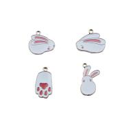 Zinc Alloy Enamel Pendants, gold color plated, DIY 