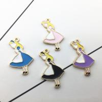 Zinc Alloy Enamel Pendants, gold color plated, DIY 