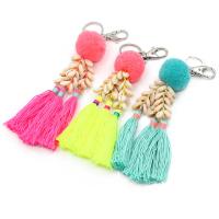 Zinc Alloy Key Chain Jewelry, with Shell, fashion jewelry 