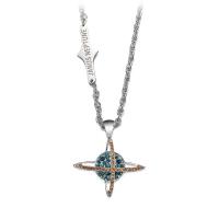 Collier de bijoux de titane, Acier titane, avec Pendentif en alliage de zinc, unisexe & pavé de micro zircon, plus de couleurs à choisir Environ 23.62 pouce, Vendu par brin