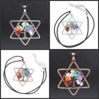 Gemstone Pendantifs en laiton, pierre gemme, étoile, unisexe, plus de couleurs à choisir Vendu par PC