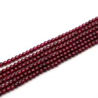 Natural Garnet Beads, Round, polished, DIY red 