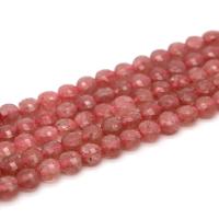 Strawberry Quartz goutte, Plat rond, bijoux de mode & DIY & normes différentes pour le choix & facettes, rose, Vendu par brin