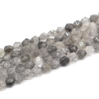 Quartz de nuage goutte, Losange, bijoux de mode & DIY & normes différentes pour le choix & facettes, gris, Vendu par brin