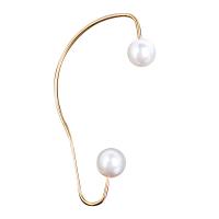 Earring Cuff and Wraps, Zinc Alloy, with Plastic Pearl, plated, fashion jewelry, gold, 6.5cmX3.5cm 