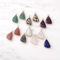 Gemstone Pendantifs en laiton, avec Pierre naturelle, bijoux de mode & DIY, plus de couleurs à choisir Vendu par PC