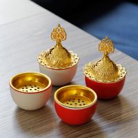 Buy Incense Holder and Burner in Bulk , Zinc Alloy, with Porcelain, plated, for home and office & durable 