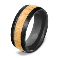 Anillo de dedo de acero Titanium de, Partículas de acero, iónico negro, diverso tamaño para la opción & para hombre, 8mm, 2mm, tamaño:8-12, Vendido por UD