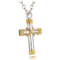 Stainless Steel Cinerary Casket Pendant, Cross, fashion jewelry & Unisex 