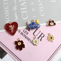 Zinc Alloy Enamel Pendants, with enamel, fashion jewelry & DIY 