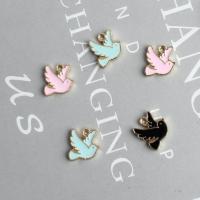 Zinc Alloy Enamel Pendants, with enamel, Pigeon, fashion jewelry & DIY 