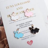 Zinc Alloy Enamel Pendants, with enamel, Rabbit, fashion jewelry & DIY 