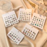 Zinklegierung Ohrstecker Set, Stud Ohrring, plattiert, Modeschmuck & verschiedene Stile für Wahl & für Frau, keine, verkauft von setzen