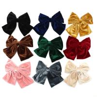 Cloth Bowkont Hair Clip, handmade, for woman 200mm 