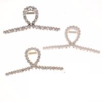 Hair Claw Clips, Zinc Alloy, with Rhinestone & Plastic Pearl, plated, fashion jewelry 