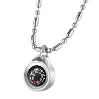 Stainless Steel Jewelry Necklace, Compass, fashion jewelry & for man, original color Approx 21.2 Inch 