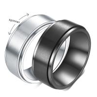 Anillo de dedo de acero Titanium de, Partículas de acero, chapado, unisexo & diverso tamaño para la opción, más colores para la opción, 8mm, 2mm, tamaño:7-12, Vendido por UD