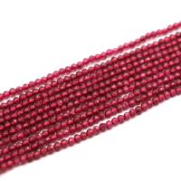 Natural Garnet Beads, Round, polished, DIY & faceted, garnet 