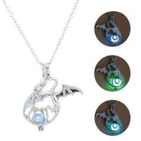 Luminated Necklace, Zinc Alloy, with Night-Light Stone, fashion jewelry 45+5CM 