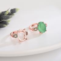 Gemstone Brass Finger Ring, plated, fashion jewelry & DIY 