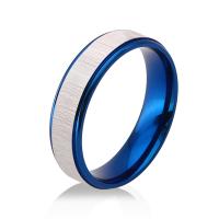 Anillo de dedo de acero Titanium de, Partículas de acero, chapado, Joyería, más colores para la opción, Vendido por UD