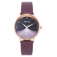 Women Wrist Watch, Zinc Alloy, with PU Leather & Glass, Chinese movement, plated, fashion jewelry 