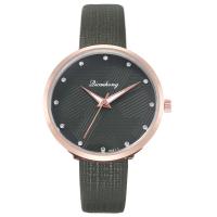 Women Wrist Watch, Zinc Alloy, with PU Leather & Glass, Chinese movement, plated, fashion jewelry 