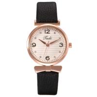 Women Wrist Watch, Zinc Alloy, with PU Leather & Glass, Chinese movement, plated, fashion jewelry & for woman 