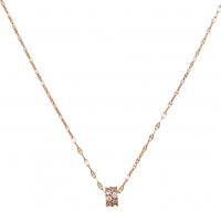 Collier de bijoux de titane, Acier titane, avec 1.96 inch chaînes de rallonge, Placage de couleur d'or, pour femme & avec strass Environ 15.74 pouce, Vendu par brin